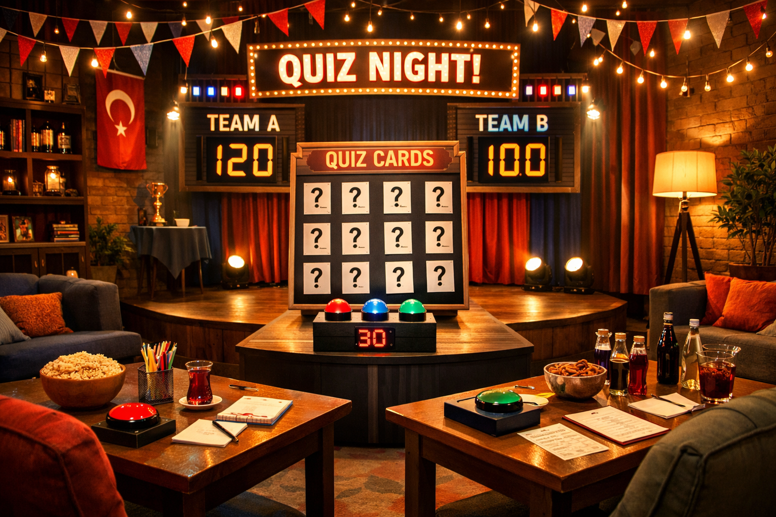 Parti oyunlari icin hazirlanmis ana sahne gorseli